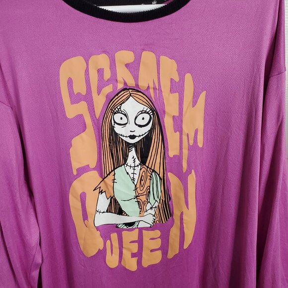 Disney Size 3X Top Nightmare Before Christmas Scream Queen Sally Sleep Shirt - Picture 11 of 11